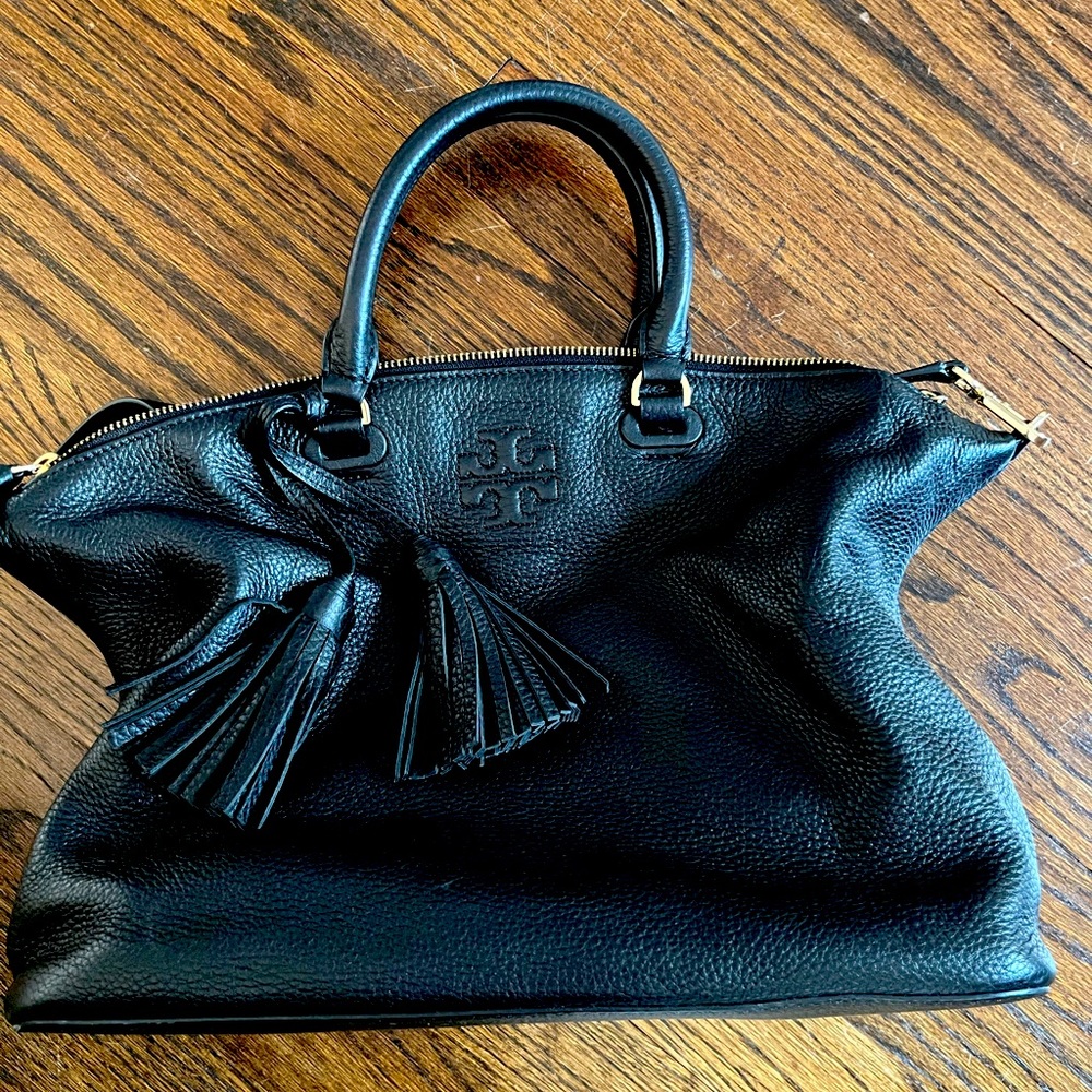 Tory Burch convertible crossbody black satchel